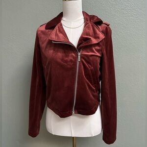 LC Lauren Conrad Rust Velvet Jacket
